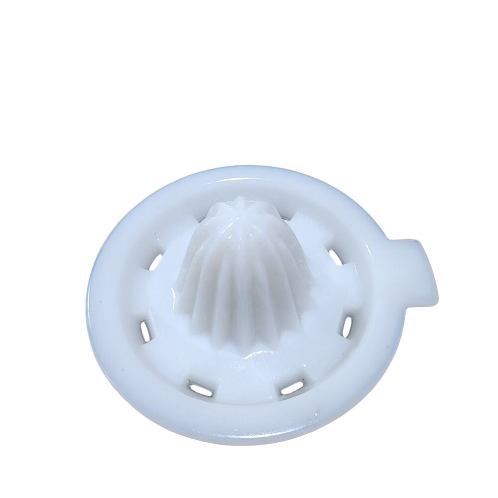 Vintage Milk Glass Citrus Juicer Reamer White Kitchen Press Mid Century